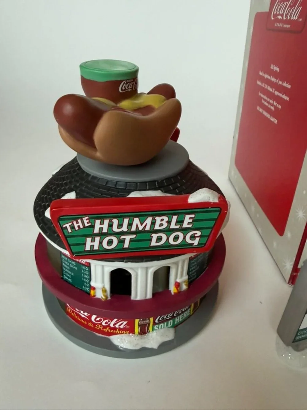 Coca Cola Town Square Collection Humble Hot Dog Stand 2004 Vintage Light Up